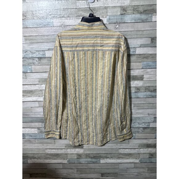 Men’s Jhane Barnes Dress Shirt Multicolored Silk Blend Size Medium - Picture 12 of 16